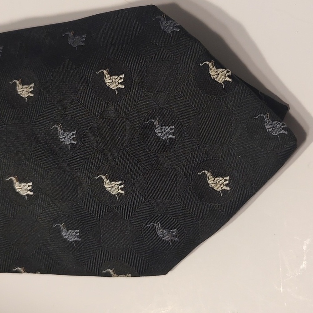 Jim Thompson Elephant Print Silk Mens Neck Tie